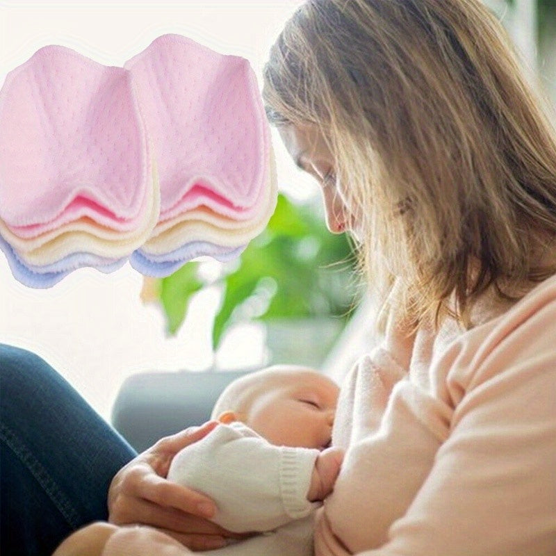 6件装可重复使用的哺乳垫：防漏、超柔软且可清洗，适合母乳喂养的妈妈