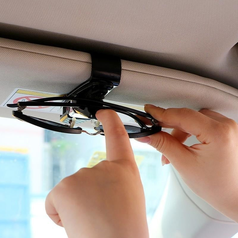 2pcs Car Glasses Clip – Portable Ticket & Card Holder, Sun Visor Sunglasses Mount, Eyeglasses Clip for Vehicle