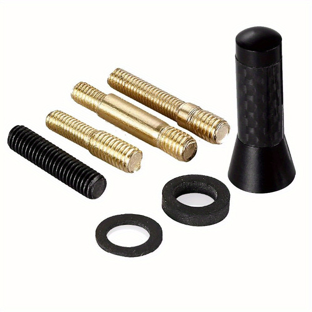 Universal 1.38-inch Carbon Fiber Screw-On Metal Short Antenna | Styling Car Roof Antenna, Decorative Appearance, Aluminum Alloy Construction