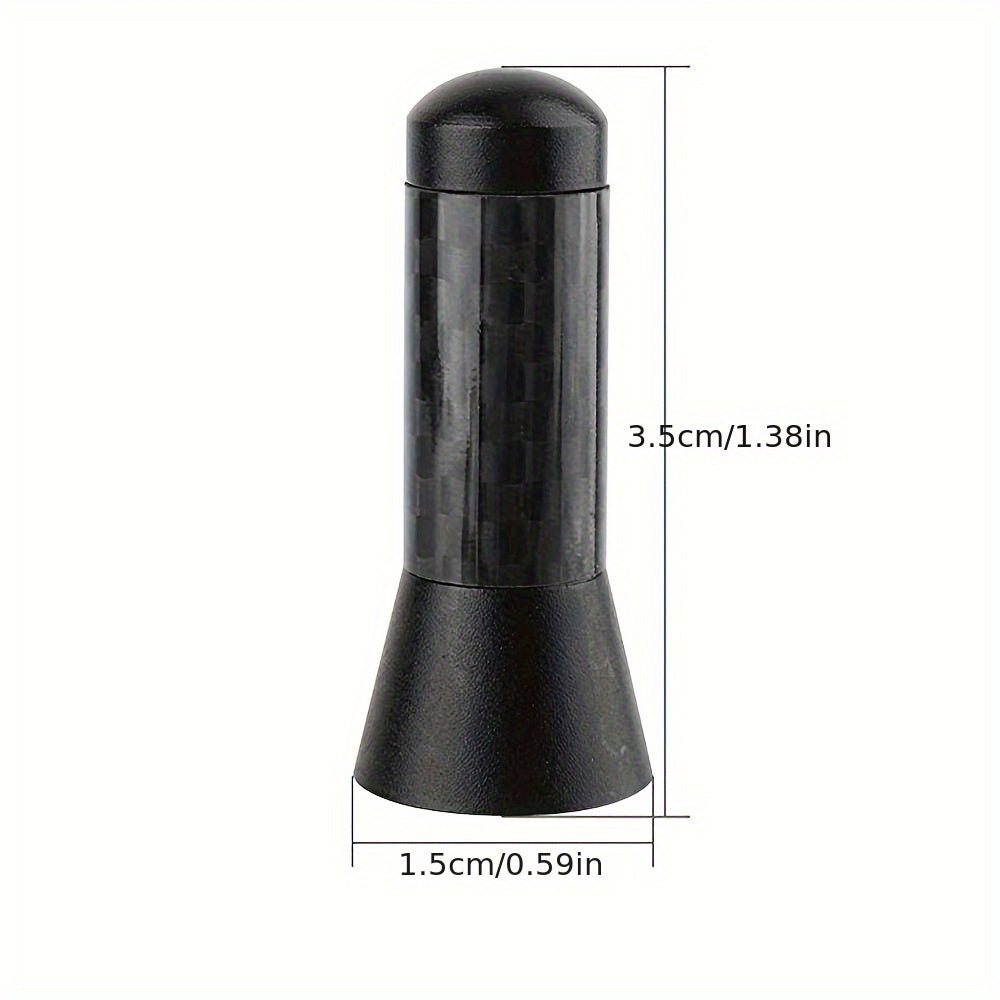 Universal 1.38-inch Carbon Fiber Screw-On Metal Short Antenna | Styling Car Roof Antenna, Decorative Appearance, Aluminum Alloy Construction
