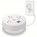 Retractable Extension Cord, Travel Power Strip with 3 AC Outlets, 2 USB Ports, Compact Portable Charging Station for Home, Office, Hotel Use