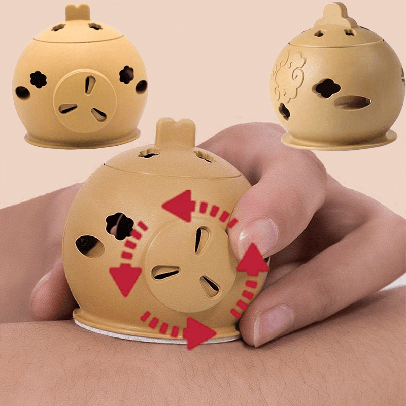 一件手动按摩器，便携式艾灸盒，家庭礼品，三档可调温度，家用保健工具，身体按摩器