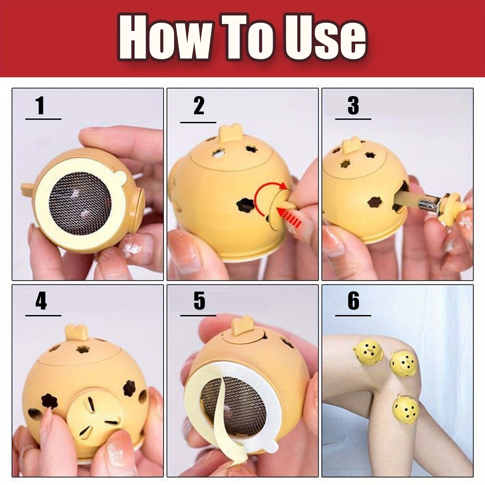 一件手动按摩器，便携式艾灸盒，家庭礼品，三档可调温度，家用保健工具，身体按摩器