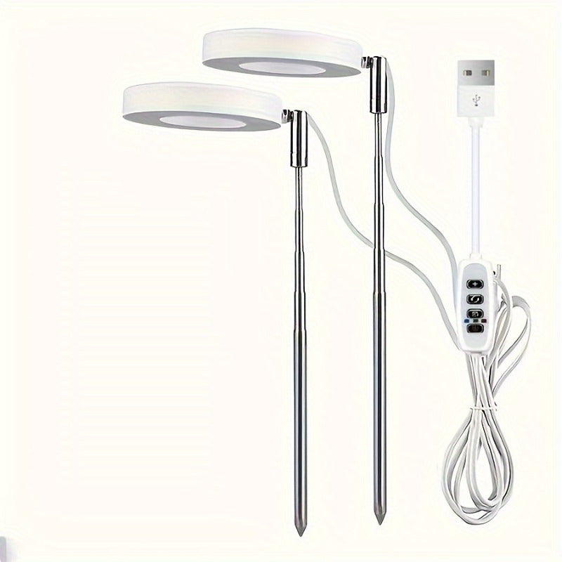 1/2/3/4-Pack Full Spectrum LED Plant Grow Light, 4 Dimmable Brightness Levels, Timing & Height Adjustable, USB Powered, Healthy Grow Lighting for Indoor Plants, Perfect Christmas Gift