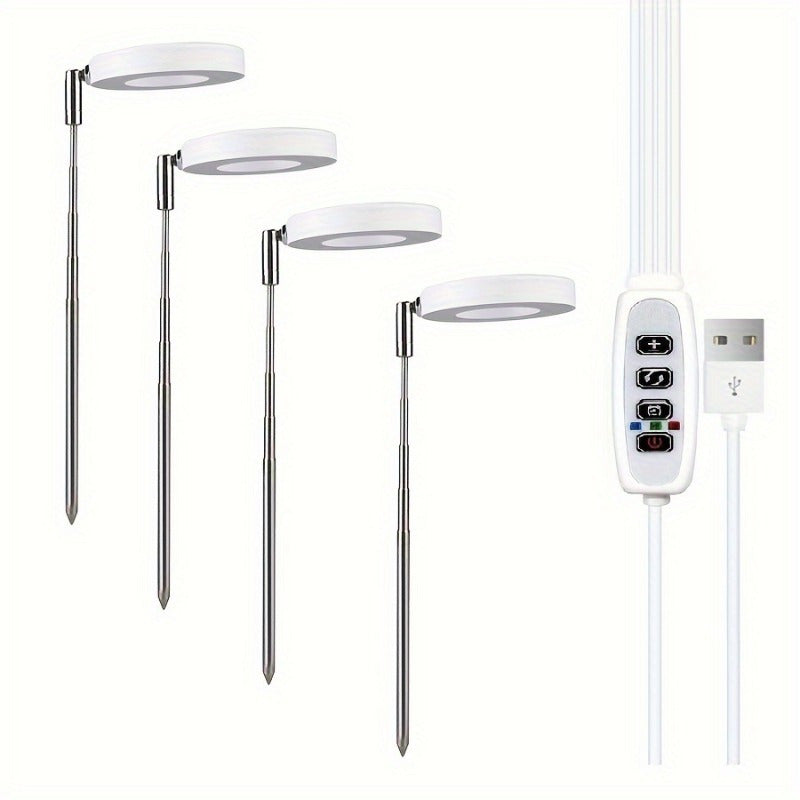 1/2/3/4-Pack Full Spectrum LED Plant Grow Light, 4 Dimmable Brightness Levels, Timing & Height Adjustable, USB Powered, Healthy Grow Lighting for Indoor Plants, Perfect Christmas Gift