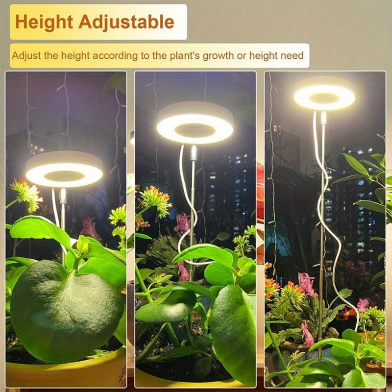 1/2/3/4-Pack Full Spectrum LED Plant Grow Light, 4 Dimmable Brightness Levels, Timing & Height Adjustable, USB Powered, Healthy Grow Lighting for Indoor Plants, Perfect Christmas Gift
