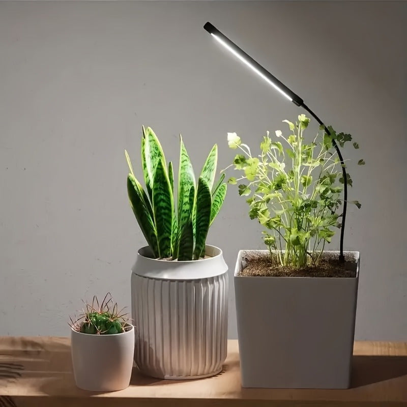 USB Powered 6000K Full Spectrum Indoor Plant Grow Light - For Seeds, Succulents & Small Pots, Auto Timer & Dimmable Indoor Plant Growing Lamp