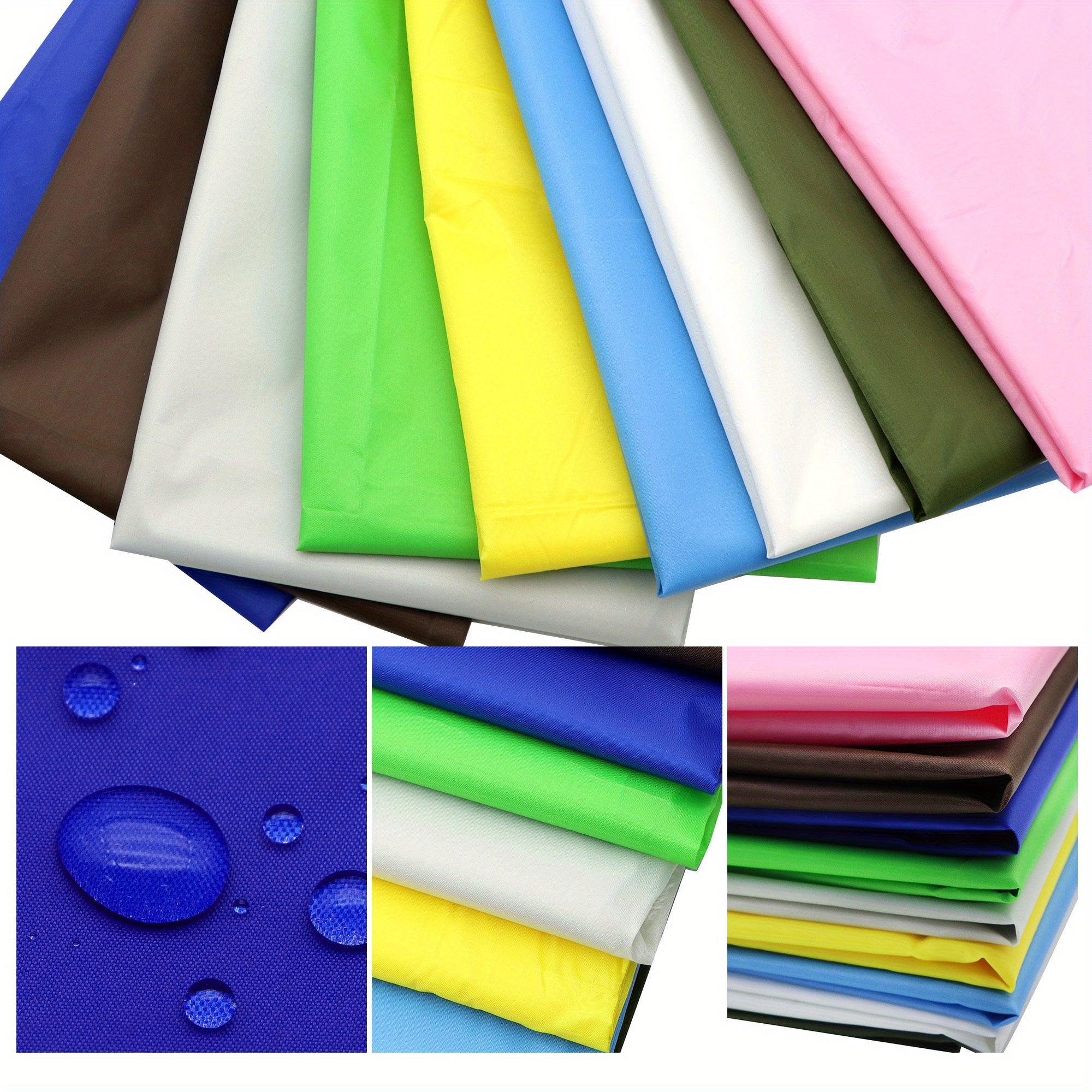 1块薄型PU面料涤纶丝绒布，带防水涂层，尺寸为59X19.68英寸（150X50厘米），适用于缝纫扩展，如防水帐篷和雨伞。