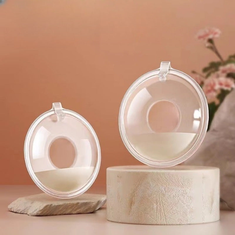 2个装可穿戴式母乳收集器带盒，防漏母乳收集器，硅胶乳胶材质，适合孕妇和产后使用