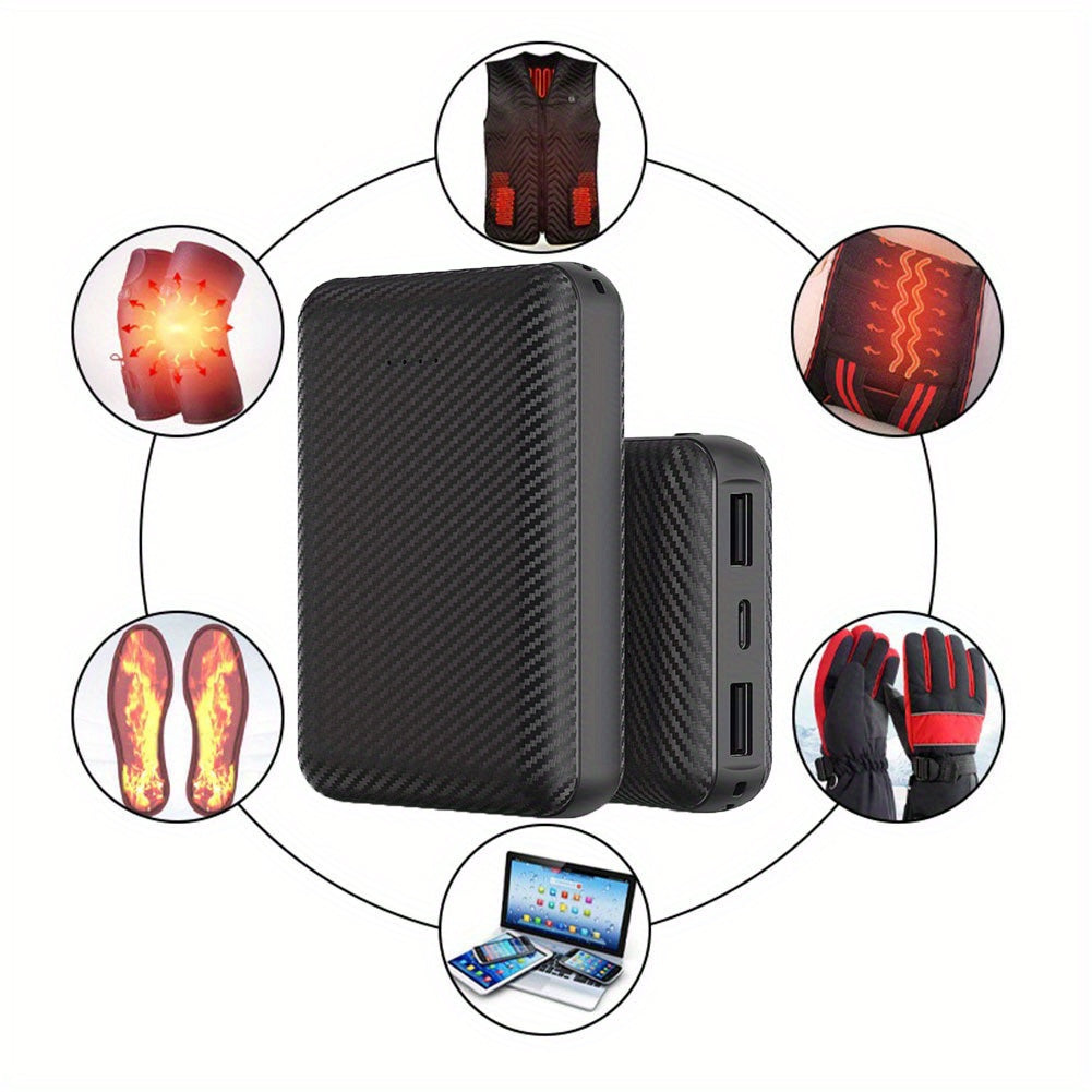 10000mAh Power Bank Heated Vest 5V 3A Output Power Bank Heated Jacket Battery Charger External Battery winter Heating Scarf Socks Power Bank