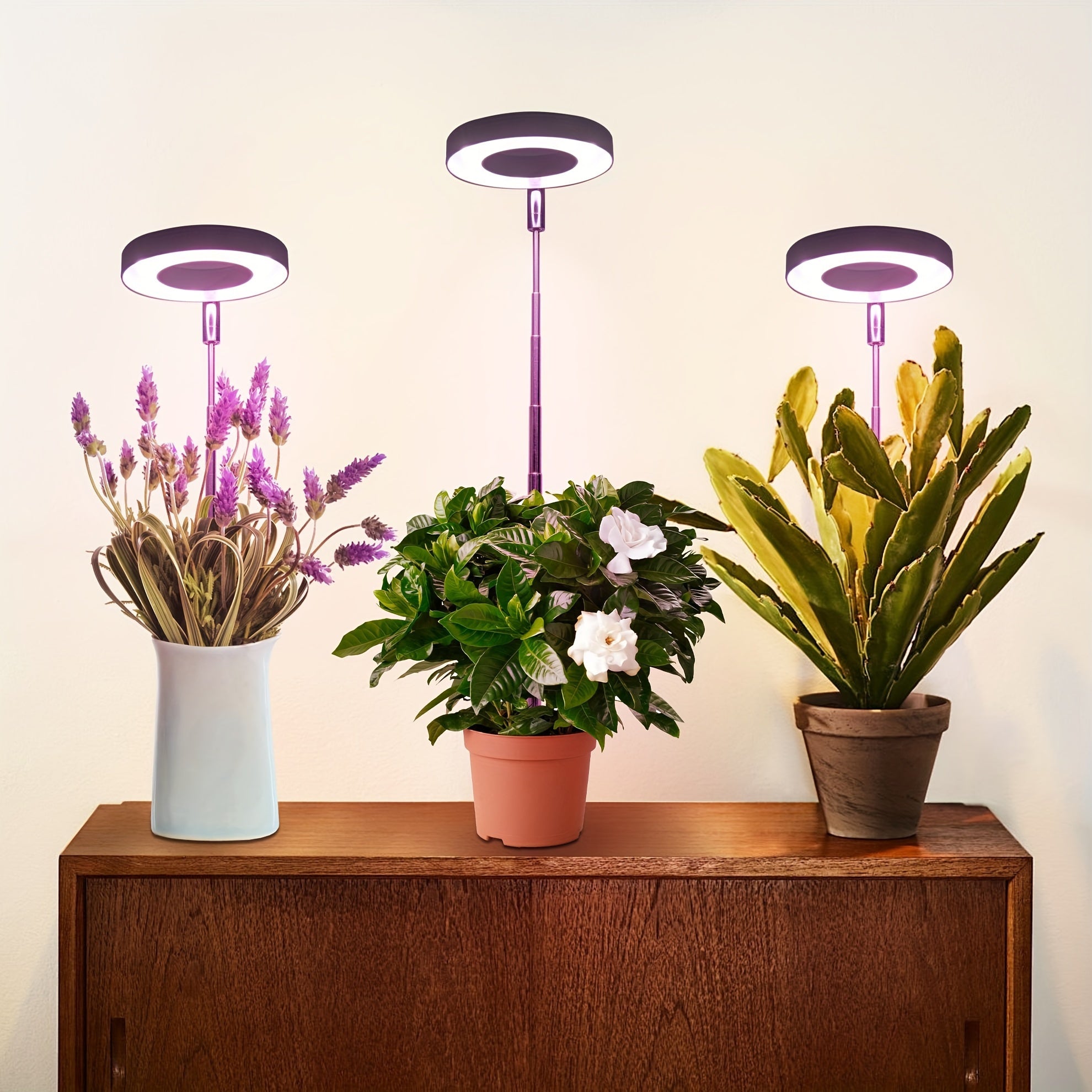 1PC LED Plant Grow Light, USB Powered Full Spectrum Sunlike Potted Plant Grow Lamp, 4-Level Dimmable Timer, Plant Supplement Grow Light with 1 Timer