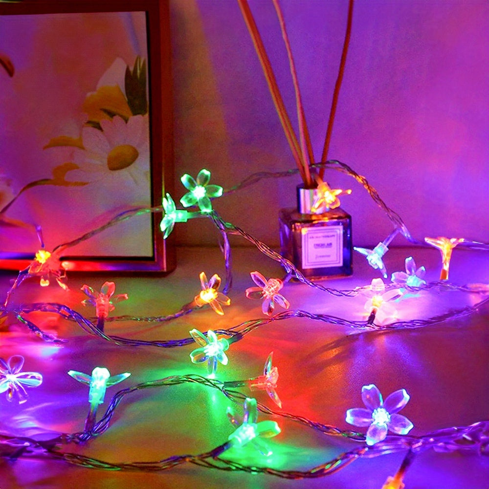 LED 櫻花串燈，適用於家居裝飾、婚禮、節日、聖誕節、派對裝飾、翻新露營燈新年聖誕裝飾燈感恩節【不含電池】