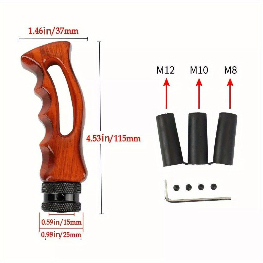 Universal Wooden Groove Pistol Grip Manual Shift Knob