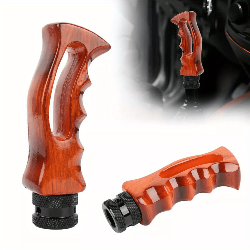 Universal Wooden Groove Pistol Grip Manual Shift Knob