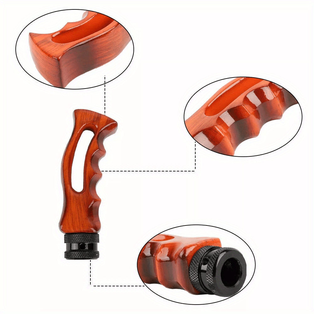 Universal Wooden Groove Pistol Grip Manual Shift Knob