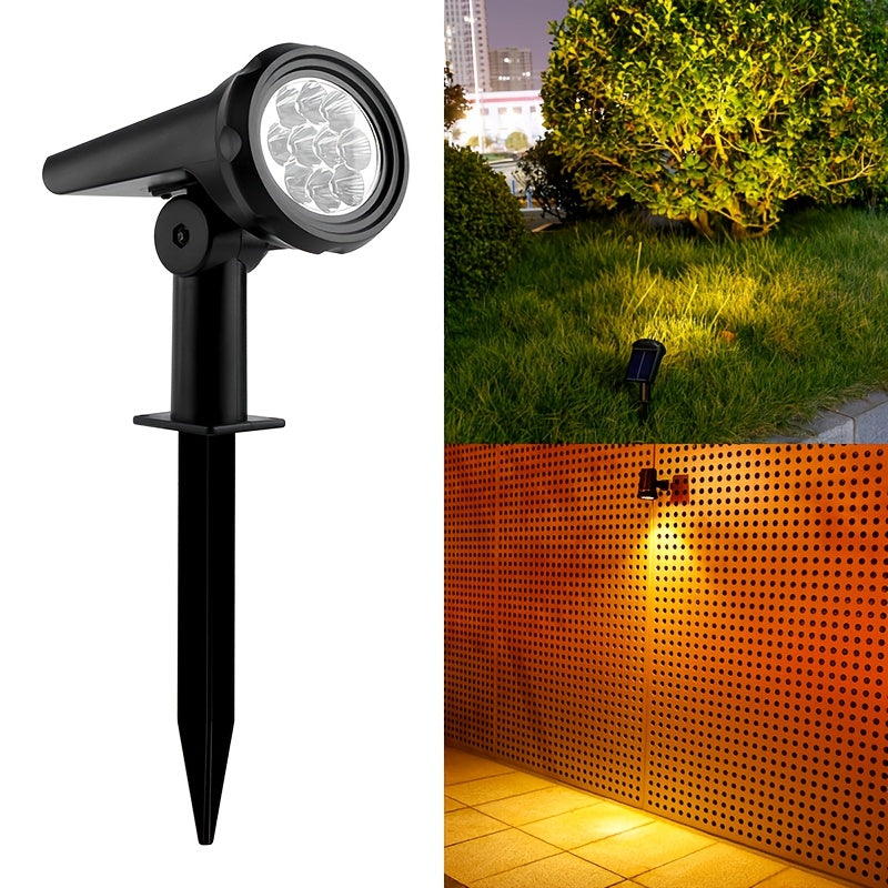Solar lawn light, super bright recessed courtyard light, dimmable home garden landscape lighting lamp