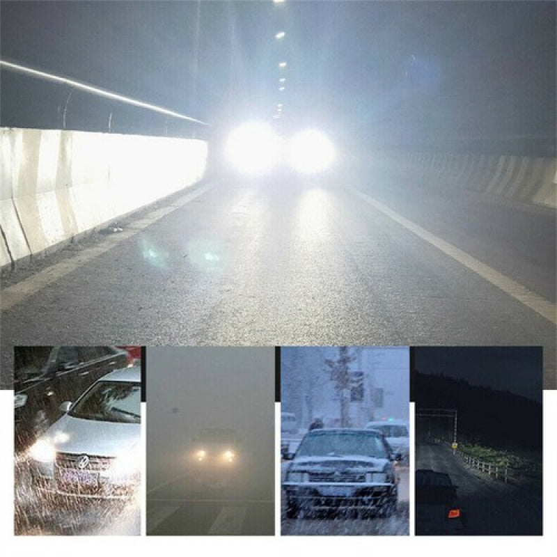 4-Pack H7 H7 LED Headlight Bulb Combo Set, High/Low Beam, 6000K High Brightness White Light, No Battery Included
