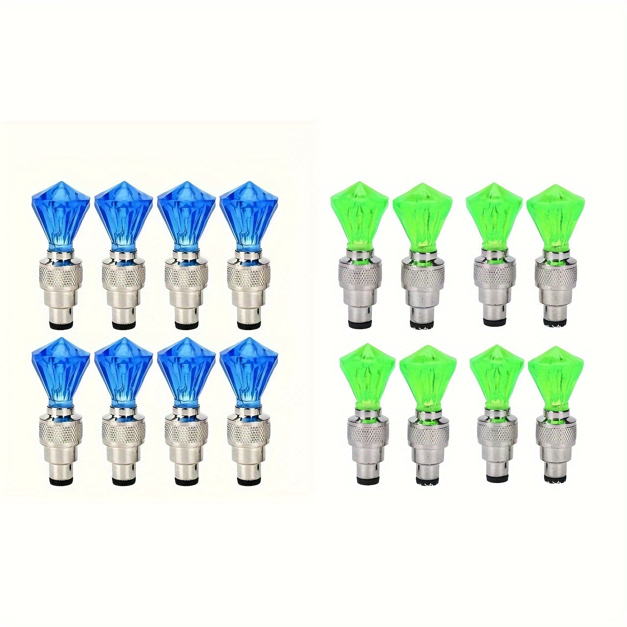 Kubidupi 4/8/16pcs Car Wheel Valve Stem Galloping Horse Light Fire Wheel Breathing Light Motorcycle Tire Valve Explosion-Proof, Sunproof & Waterproof, Red & Blue