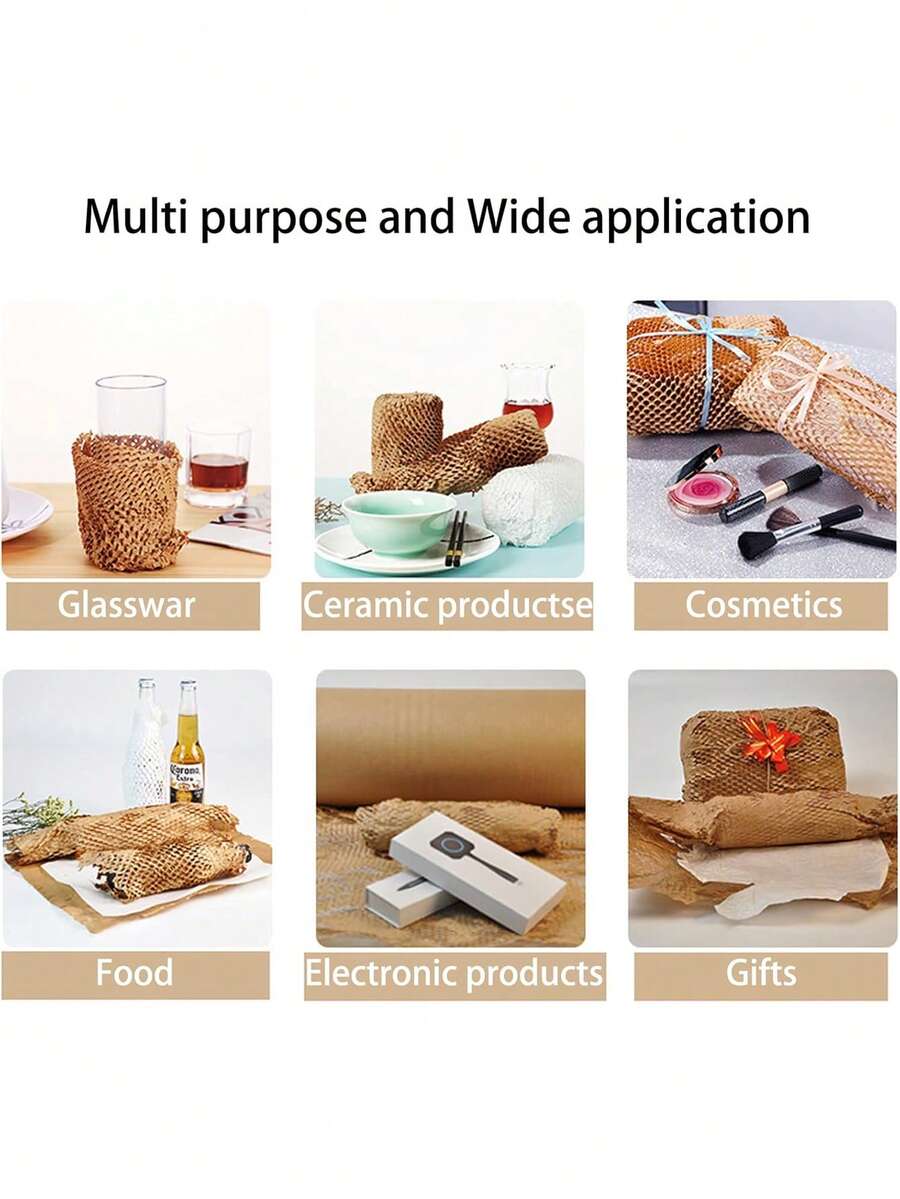 20M/10M/5M/Roll Honeycomb Packing Paper, Cushioning Wrap Bubble Packing Wrap Protective Roll, Alternative To Bubble Wrap For Gift Wrapping Decoration, Moving/Shipping/Packing Roll, & Fully Recylable
