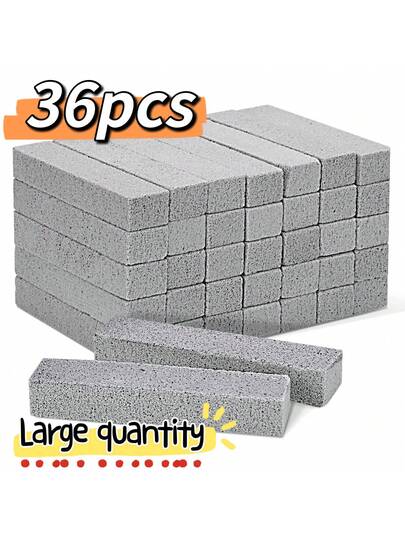 Tomnk 25/36/50/72 Pack Pumice Stones For Toilet Cleaning - Bowl Scrubber Stick For Hard Water Stains Removal, Pumice Stone Scouring Pad For Toilet Bowl Cleaner, Bath & Kitchen Sinks