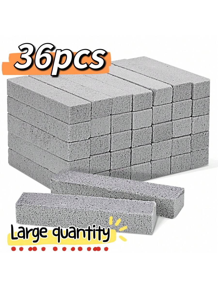 Tomnk 25/36/50/72 Pack Pumice Stones For Toilet Cleaning - Bowl Scrubber Stick For Hard Water Stains Removal, Pumice Stone Scouring Pad For Toilet Bowl Cleaner, Bath & Kitchen Sinks