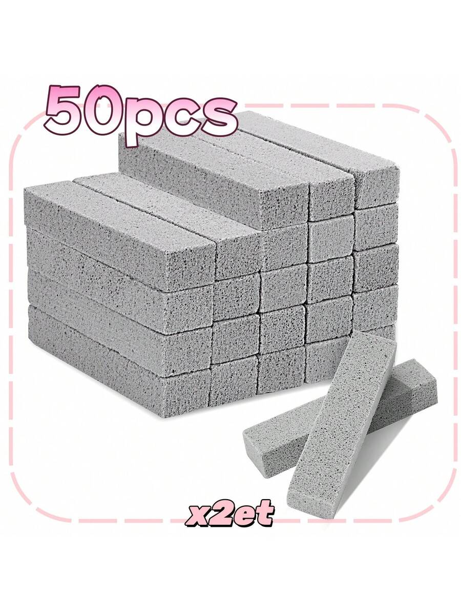 Tomnk 25/36/50/72 Pack Pumice Stones For Toilet Cleaning - Bowl Scrubber Stick For Hard Water Stains Removal, Pumice Stone Scouring Pad For Toilet Bowl Cleaner, Bath & Kitchen Sinks