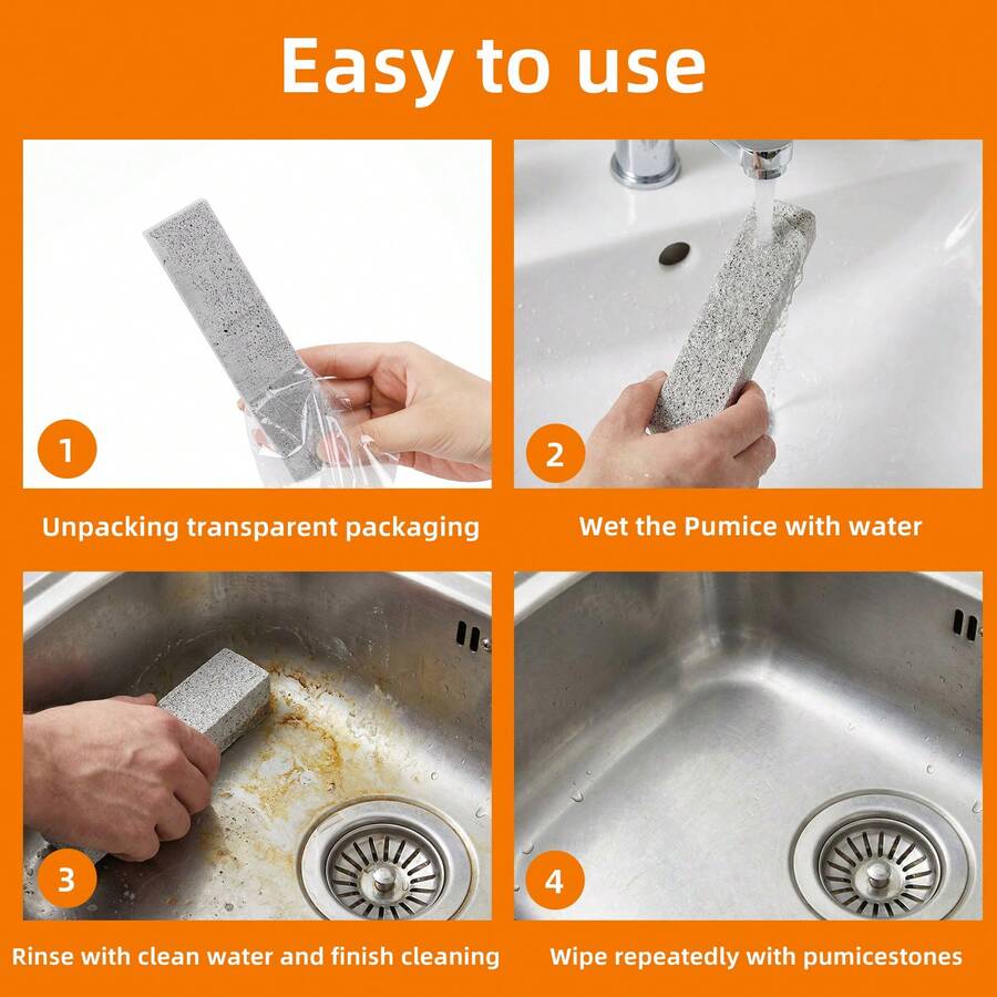 Tomnk 25/36/50/72 Pack Pumice Stones For Toilet Cleaning - Bowl Scrubber Stick For Hard Water Stains Removal, Pumice Stone Scouring Pad For Toilet Bowl Cleaner, Bath & Kitchen Sinks