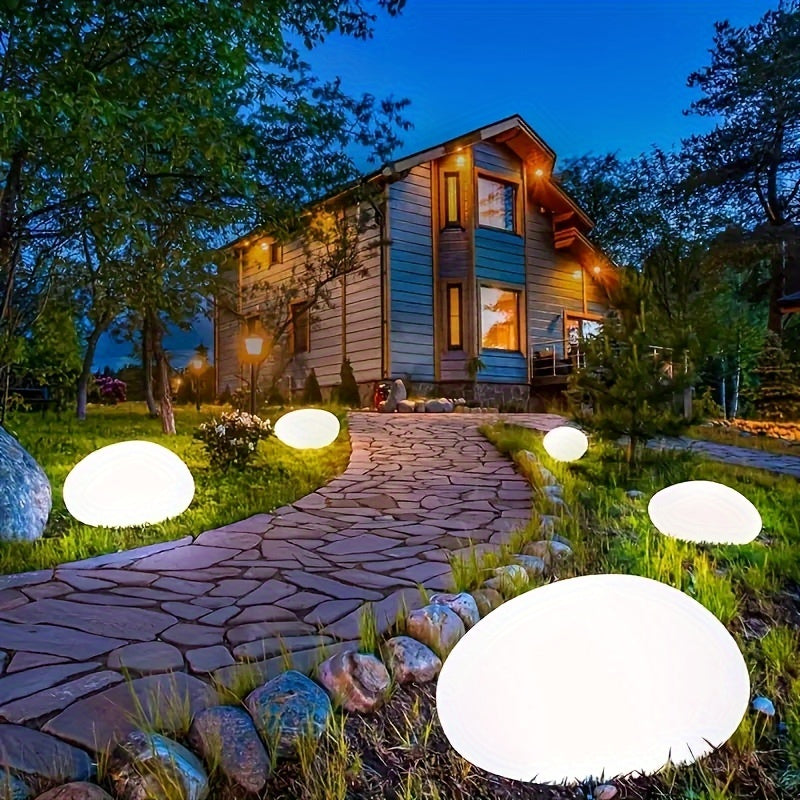 New Solar Salt Rock Light Set (4/6-Piece), Designed for Outdoor Use as Decorative Landscape Lighting. Perfect for Garden, Patio, Pool, Wedding, Dinner and Holiday Decoration, with Cool White Light.