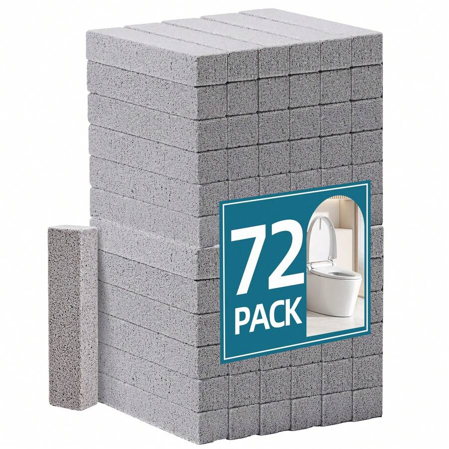Tomnk 25/36/50/72 Pack Pumice Stones For Toilet Cleaning - Bowl Scrubber Stick For Hard Water Stains Removal, Pumice Stone Scouring Pad For Toilet Bowl Cleaner, Bath & Kitchen Sinks