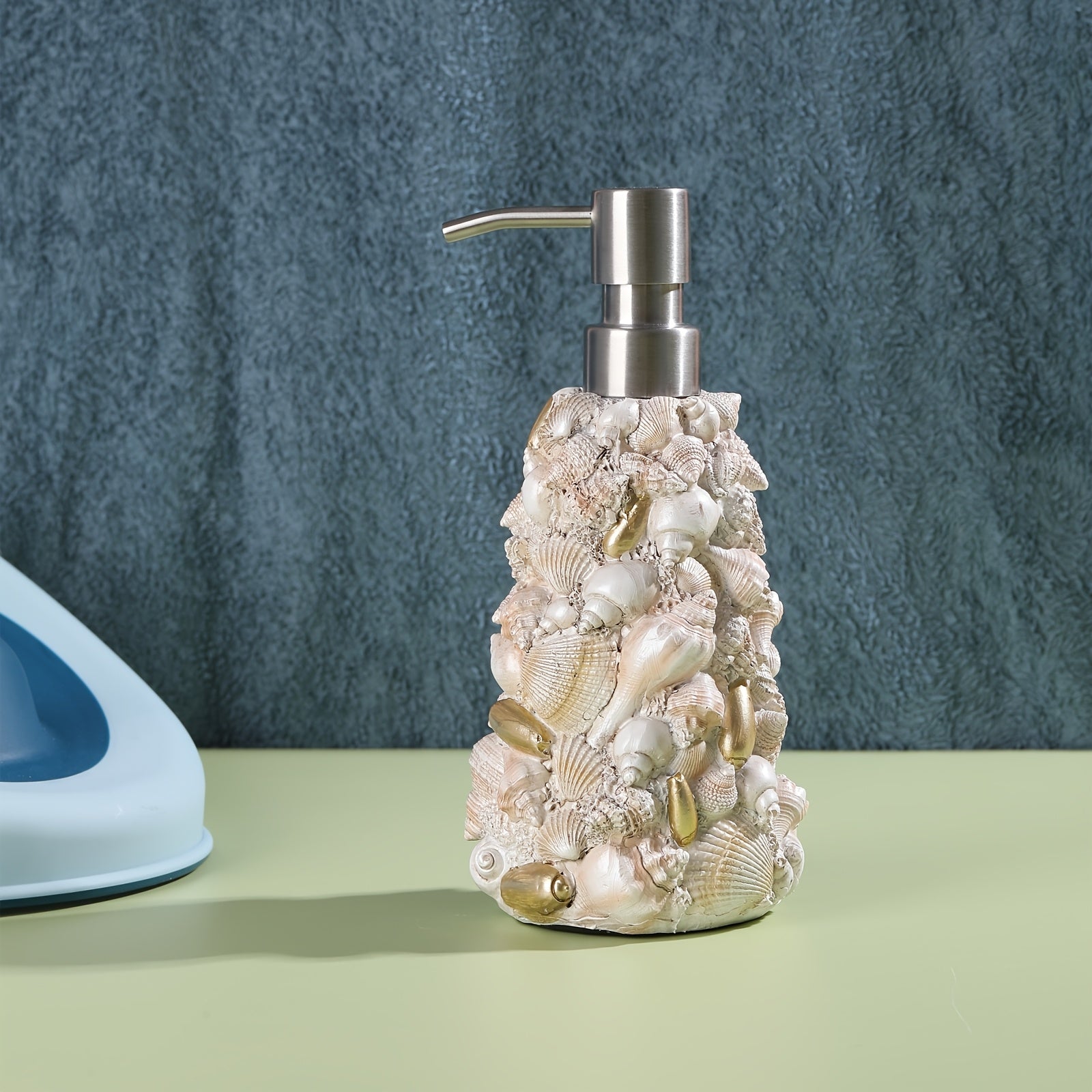 1pc Shell-Shaped Soap Dispenser - Refillable Bottle for Home, Kitchen & Bathroom, Creative Ocean Style Decor