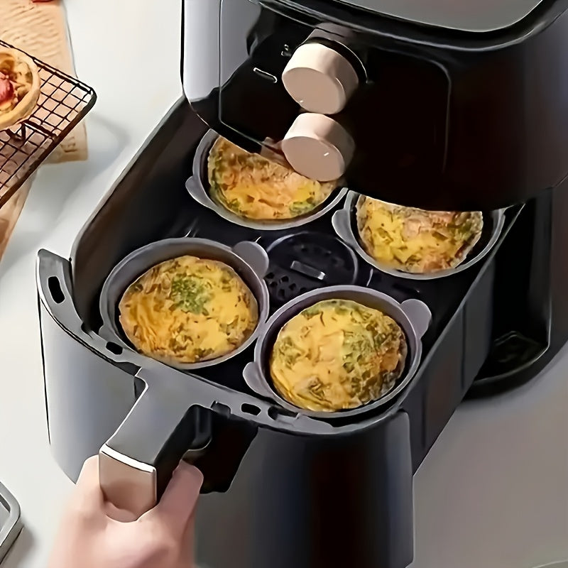 Air Fryer & Steamer Non-stick Baking Molds, Easy Release for Egg & Cupcake, Reusable & Dishwasher Safe, Ideal for Muffins, Puddings and Healthy Meals/