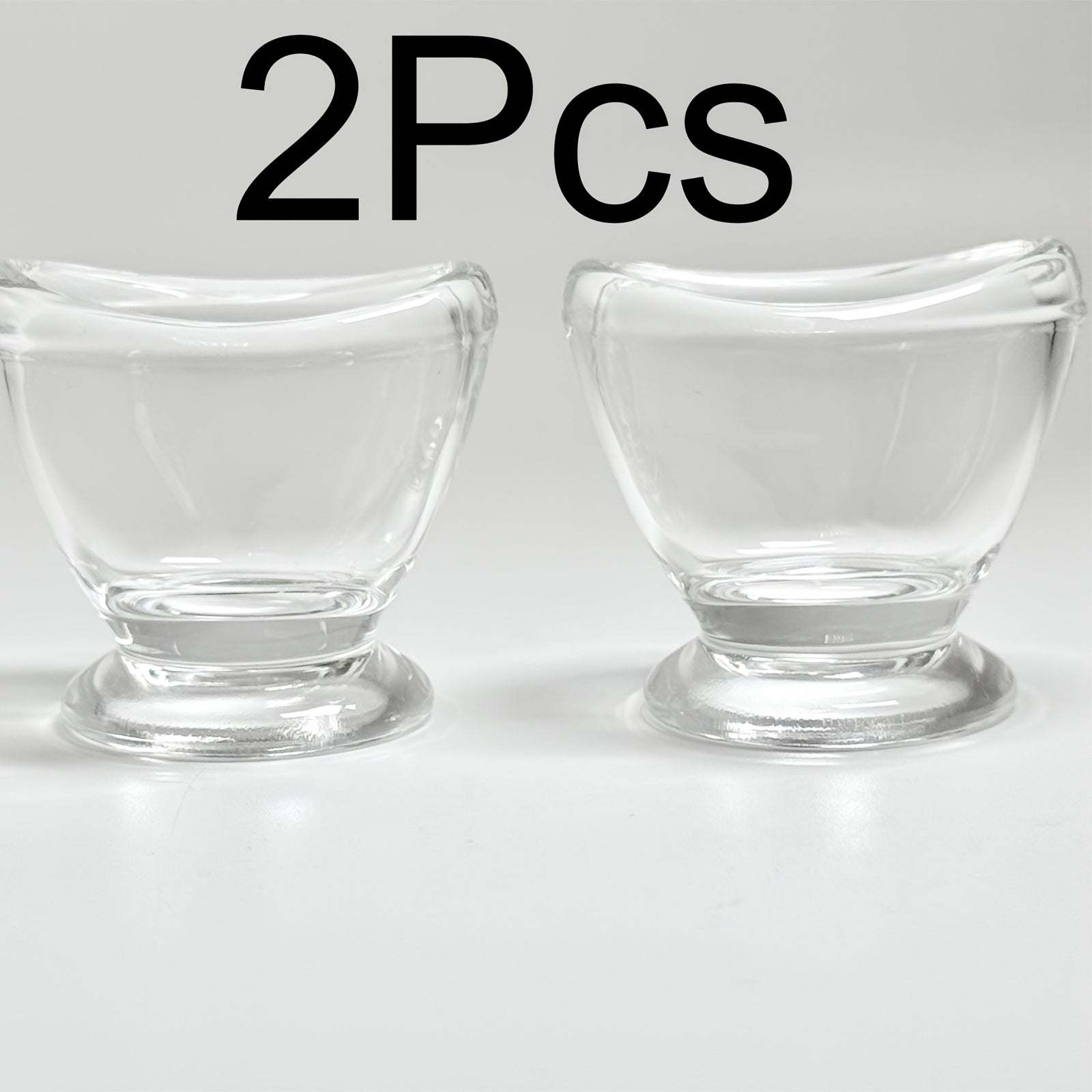 一組2個透明玻璃沖洗眼杯，方便沖洗眼睛，便攜式沖洗眼套組，適用於眼部沖洗、沖洗眼站