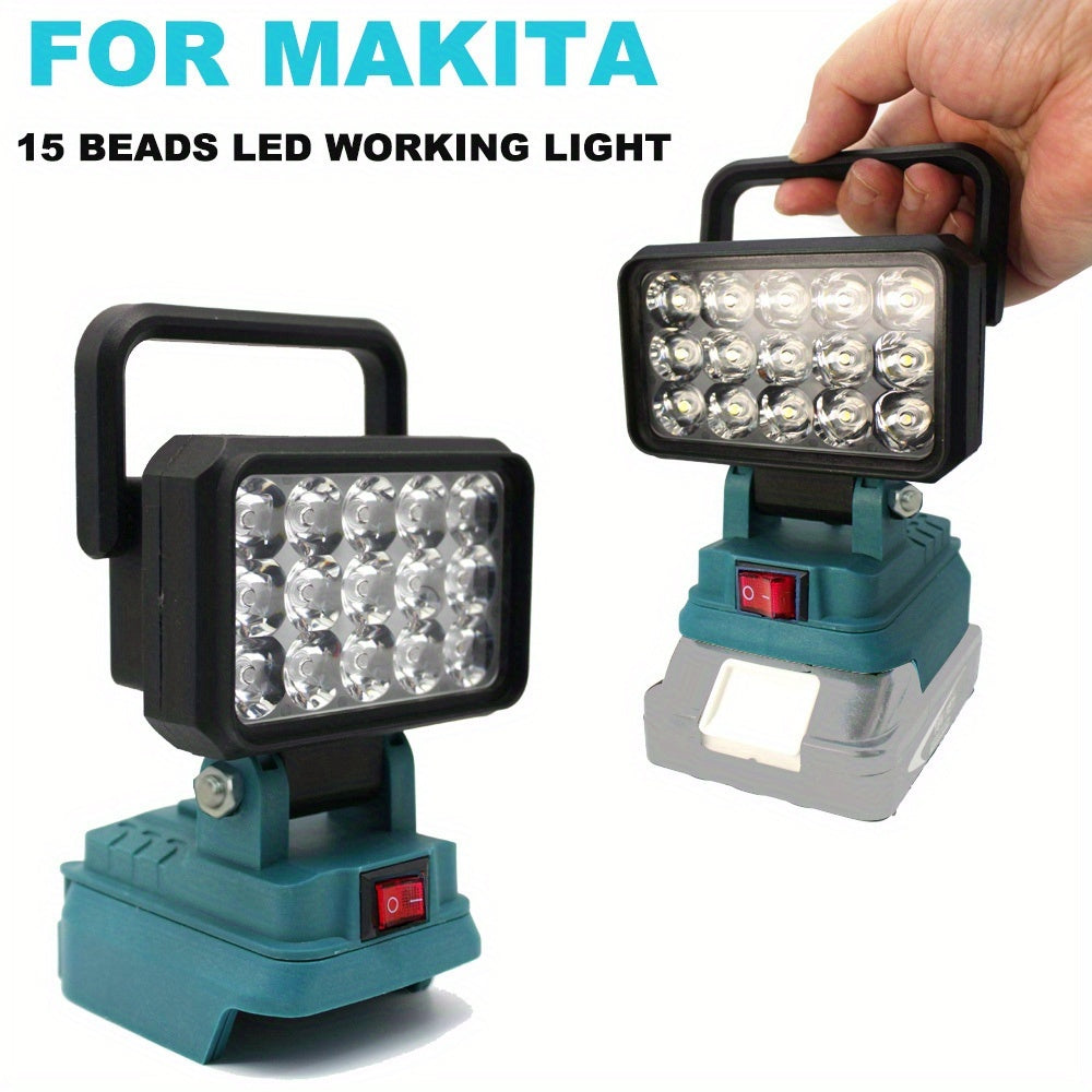 15-LED work light spotlight portable flashlight for Makita 18V lithium battery