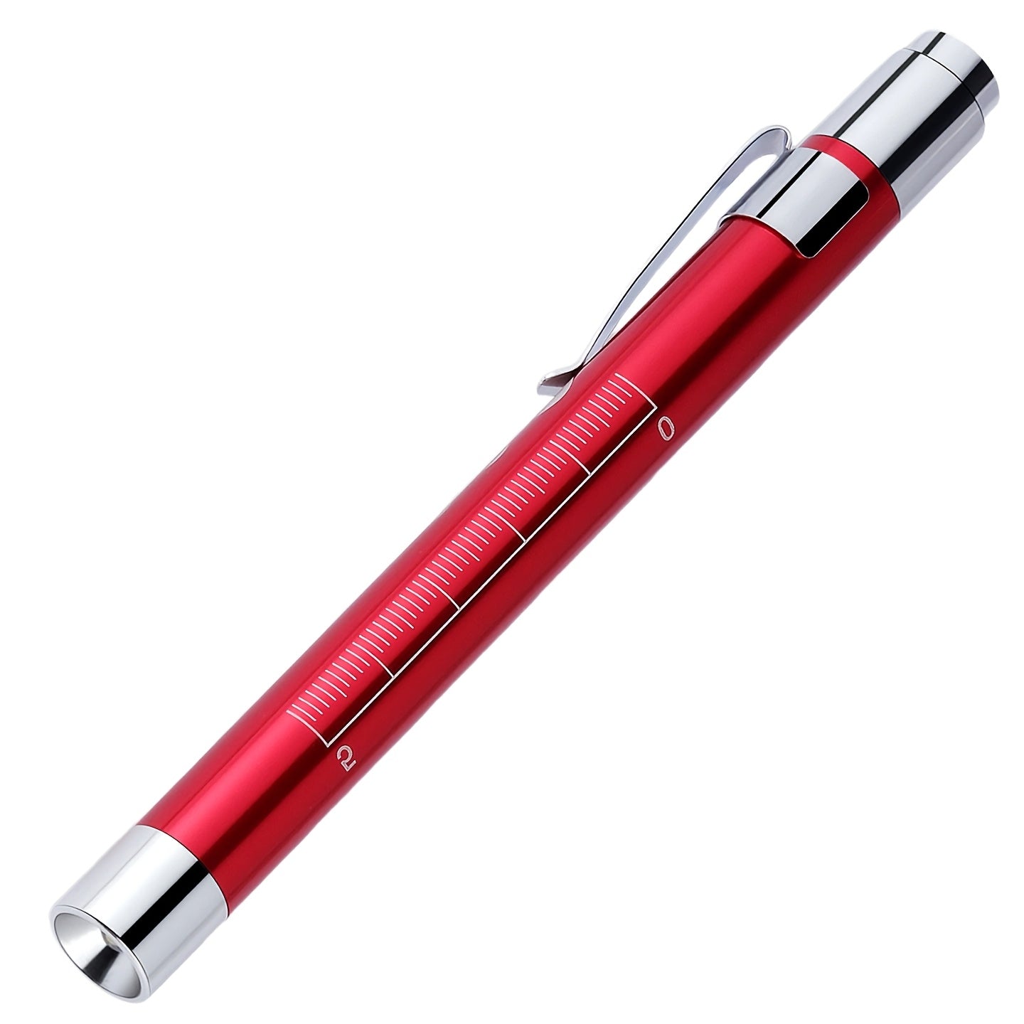 1 Lightweight Aluminum Alloy Shell Doctor LED Pen Light, with Pupil Gauge & 5cm Ruler, Stainless Steel Pocket Clip, Pen-Style Flashlight, Ideal for Nurses, Doctors, Nursing Students as a Portable Examination Light