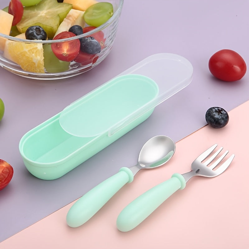 Stainless Steel Cutlery Set, Fork, Spoon, with Case