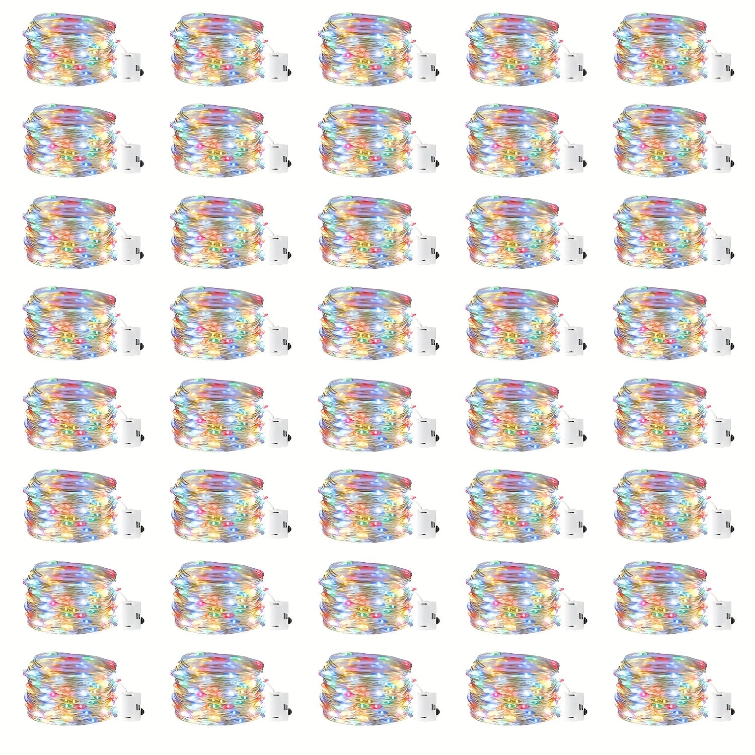 40 Pack仙女灯电池供电 - 6.5 英尺(2米)20 个 LED 闪光灯铜线迷你串灯适用于梅森罐 DIY 工艺品圣诞婚礼节日派对餐桌装饰,暖白色