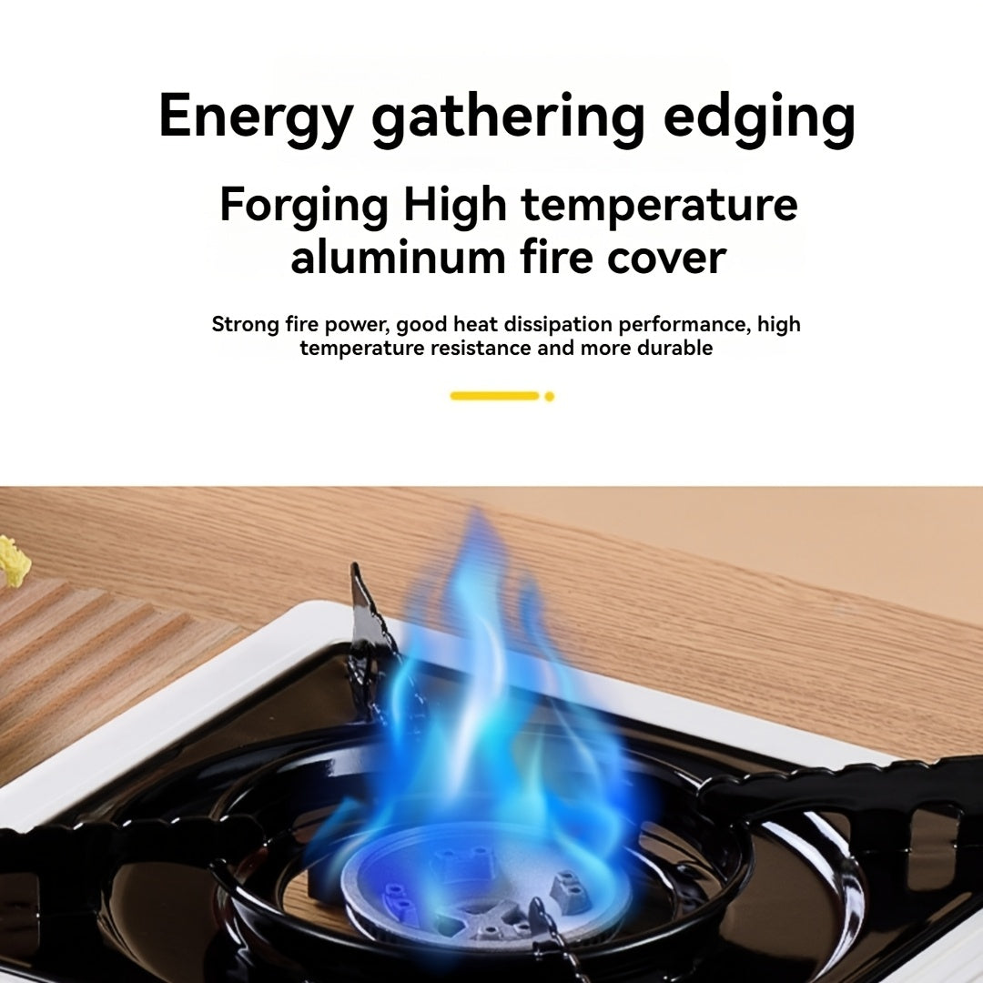 Portable Camping Stove with Precise Temperature Control, 7850 BTU Power, Windproof & Easy-Clean Ceramic Coated Grate