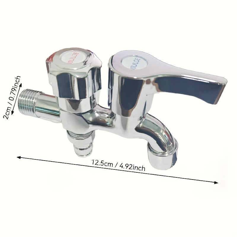 1pc 304 Stainless Steel Single-Outlet Faucet - Multi-Function Washing Machine Tap, for Connecting Washing Machine, Bathroom Extension, Bathroom Hardware