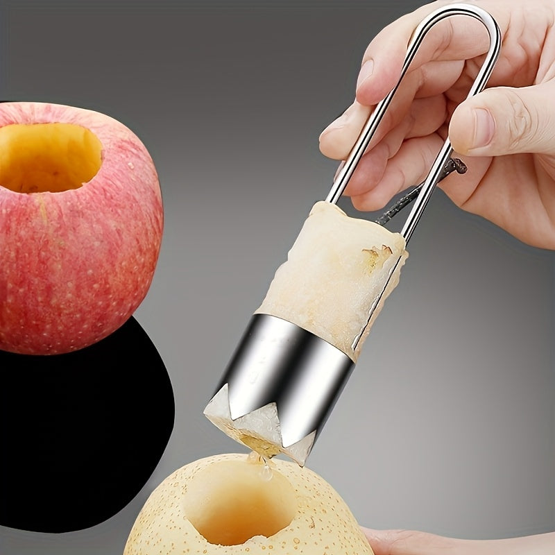 Stainless Steel Pit Remover – Red Bell Pepper Corer, Vegetable & Fruit Seed Cutter, Convenient Kitchen Tool for Fast Removal, Usable in All 4 Seasons