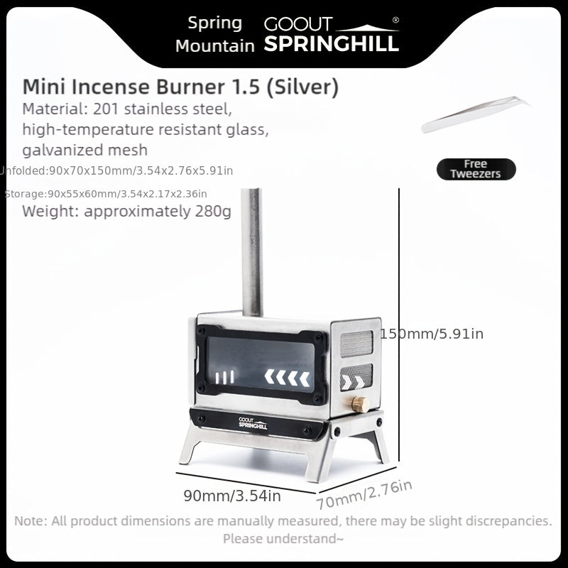 Goout Springhill Mini Portable Tabletop Fire Pit Stove 1.5, a Compact Folding Camping Stove Designed for Outdoor Use, Perfect for Small Twigs and Tabletop Cooking