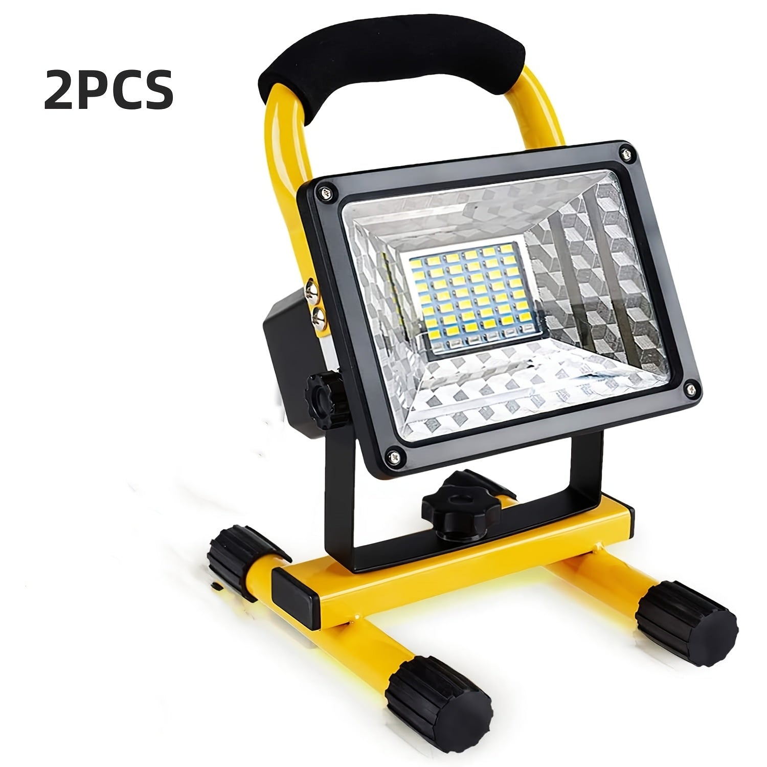 30W rechargeable battery work light, LED work light with stand, portable floodlight with 4 lighting modes, for indoor repair shop work site lighting