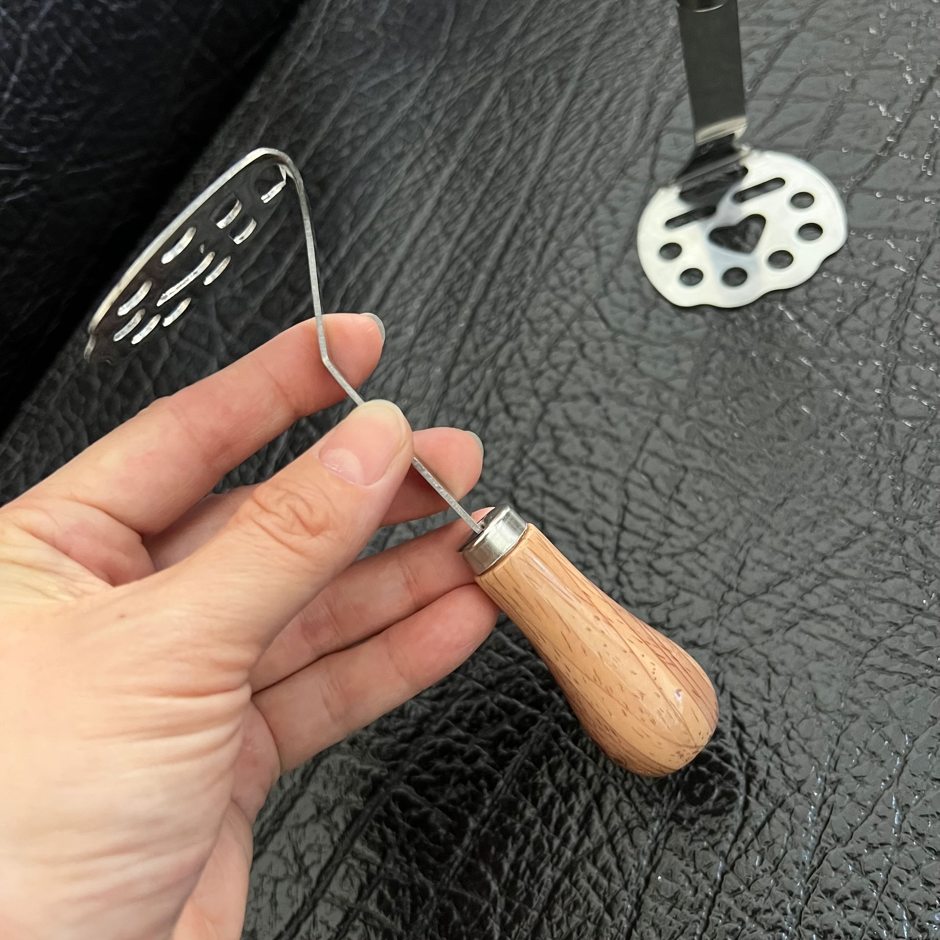 1 Piece Standable Potato Masher – Stainless Steel Masher, Press & Crush Tool, Baby Food Maker Tool, Kitchen Tool