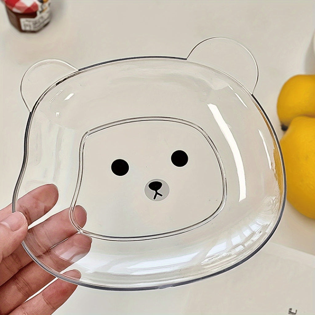 2 PET Cartoon Small Plates, Trash Plate, Square Dried Fruit Tray, Small Dish – Perfect for Kitchen Breakfast, Fruit, Bone Dish, Snacks, etc.