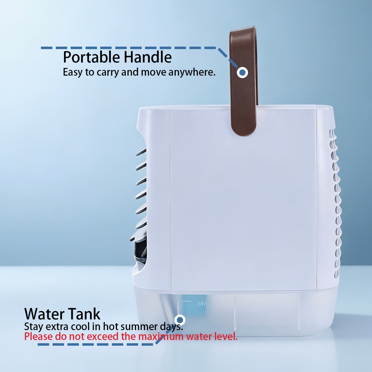 Portable Mini Desktop Mist Air Cooler, 7 Color Night Light Rechargeable Small Cooling Fan, 4 Speed 16.91oz Water Tank Quiet Desktop Fan, Type-C Charging for Home Office Bedroom