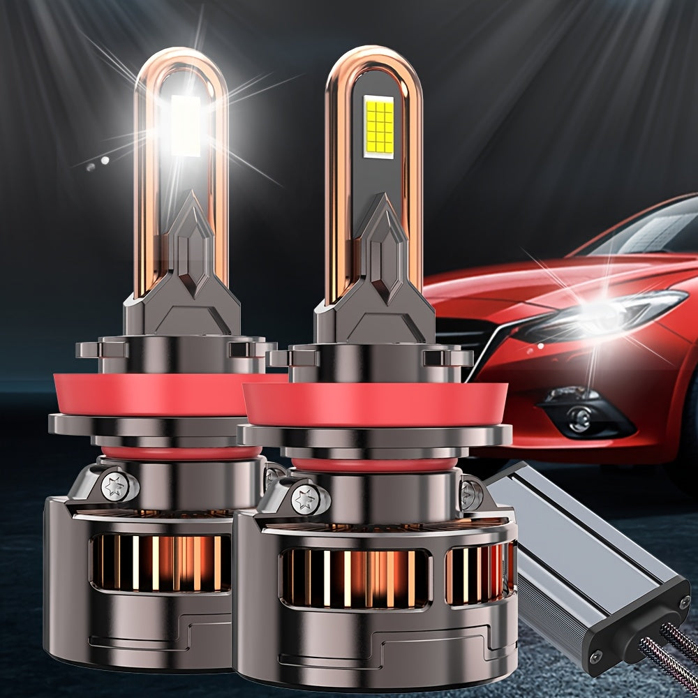 2件高品质LED 灯9006/HB4-QC065 H4/H7/H1/H4/9003/HB2/H11/H18/H16/9012/9005，950% 明亮 60000LM 带外部驱动器 Canbus 即插即用，250W，高性能LED，汽车用LED灯，12v