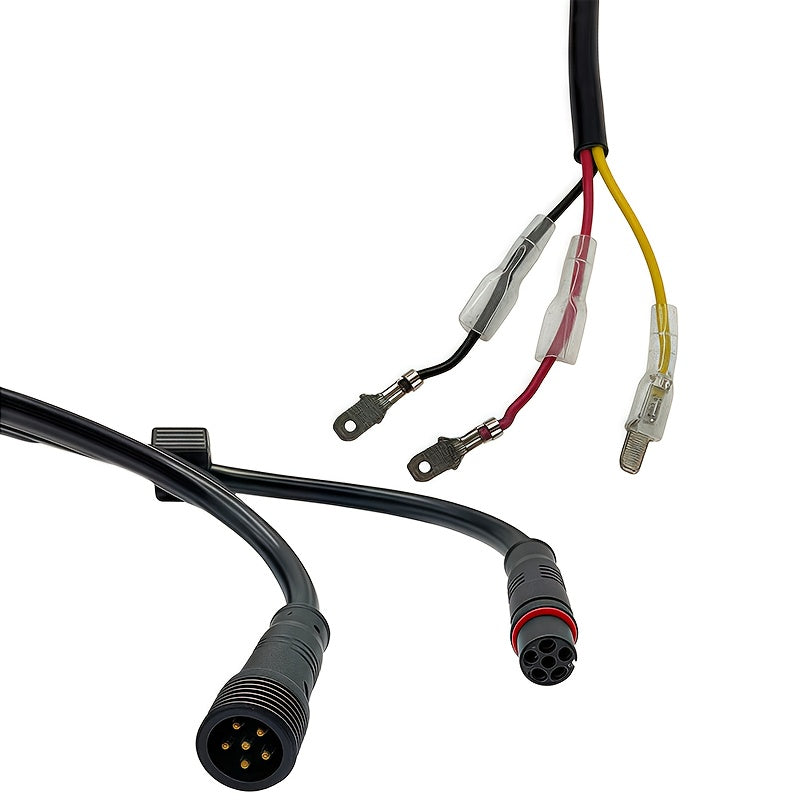 E06L New Car Light, Three-LED First Generation, Spot Beam Model, White/Yellow Dual Color (with Reflector Cup), 85W, for Motorcycle & Scooter Modification, Integrated High/Low Beam, 2-Pack