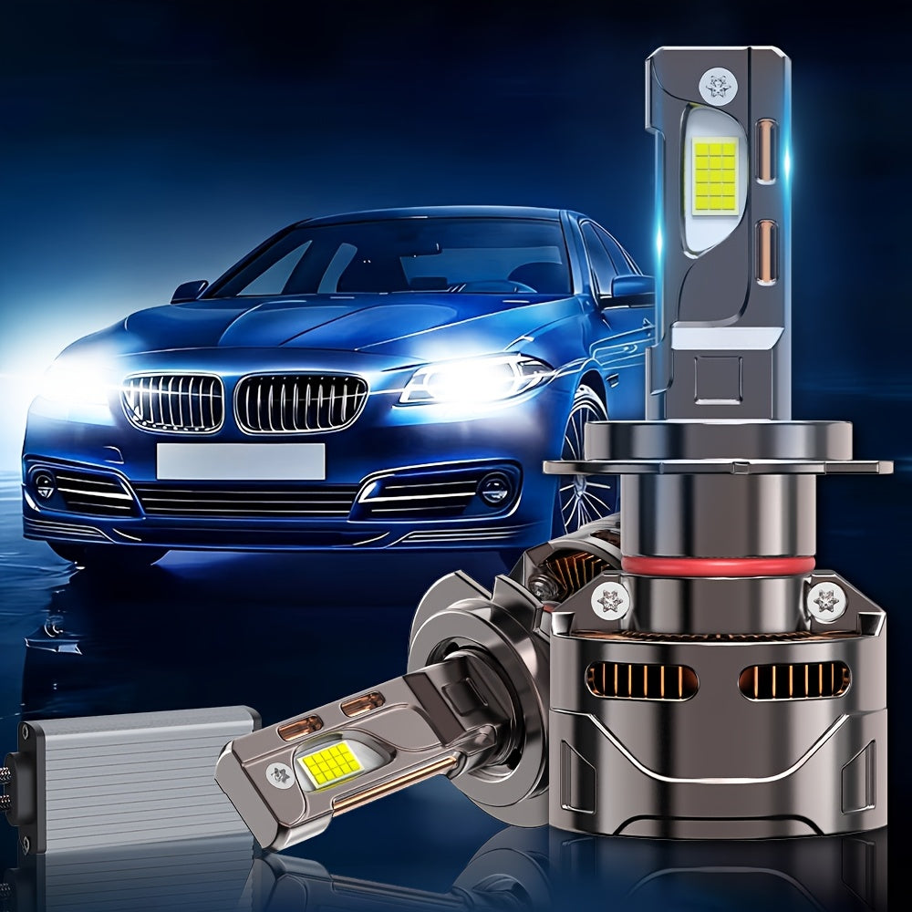 2-Pack 300W Car Headlight Bulbs H4 H7 LED Canbus H1 H8 H11 9005 HB3 9006 HB4 9012 Universal LED Bulbs Car Front Headlight Fog Light 6500K 12V/24V Fits Models 9007/9008-BA37