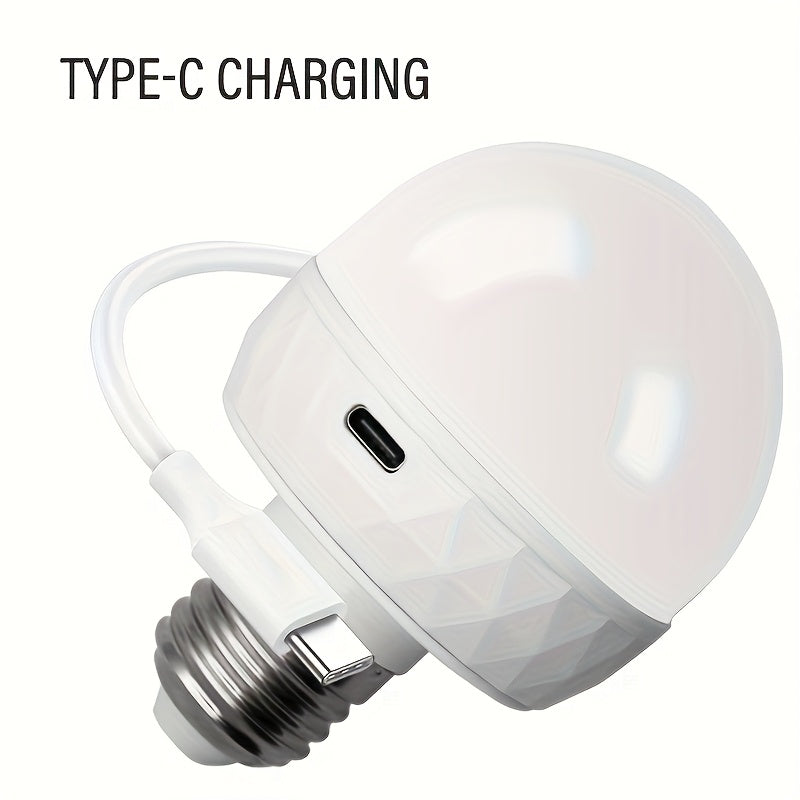 2PCS rechargeable smart RGB light, E26/E27 base bulb, 15 colors, with remote control for adjustable color temperature and brightness LED light, USB rechargeable bulb, suitable for living room, bedroom, chandelier, floor lamp
