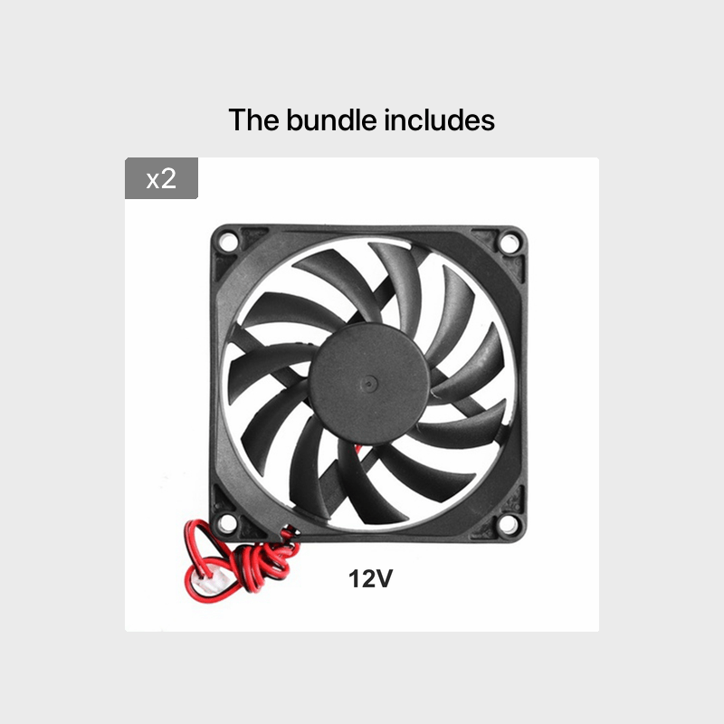 80mm Black Cooling Fan DC 5V 12V 24V 80mm×80mm×10mm 8010 DC Cooling Fan