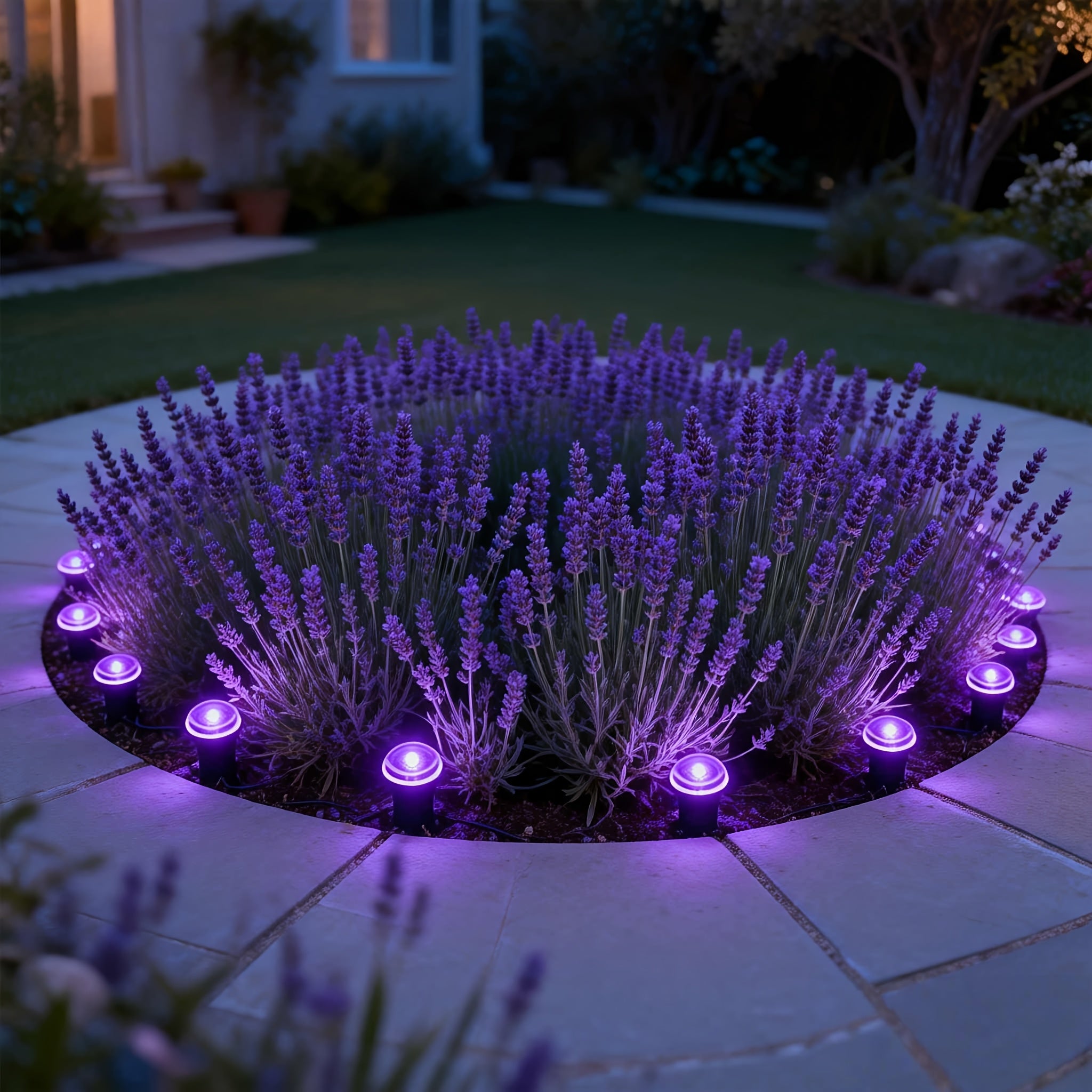 30 LED Solar Garden Light, Purple Fairy Light, IP44 Waterproof Durable, Ground Insert Outdoor Garden Lamp, Decorative Lighting for Walkways, Lawns, Camping Parties etc.
